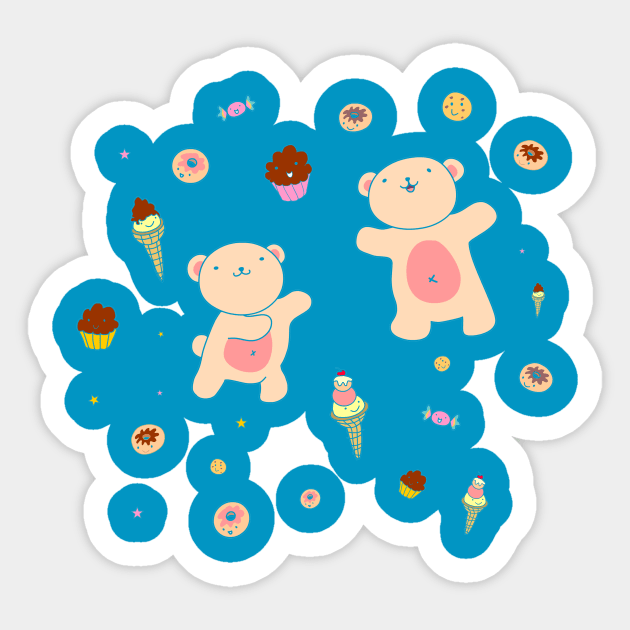 Sweet Bears Sticker by AnishaCreations
